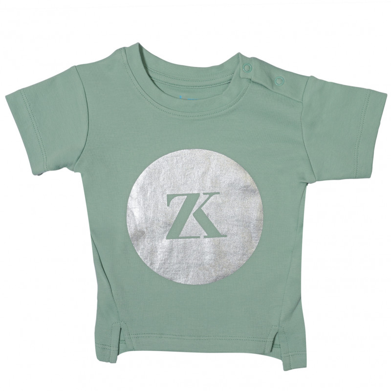 Zoul & Zera baby boy foil print mint t shirt